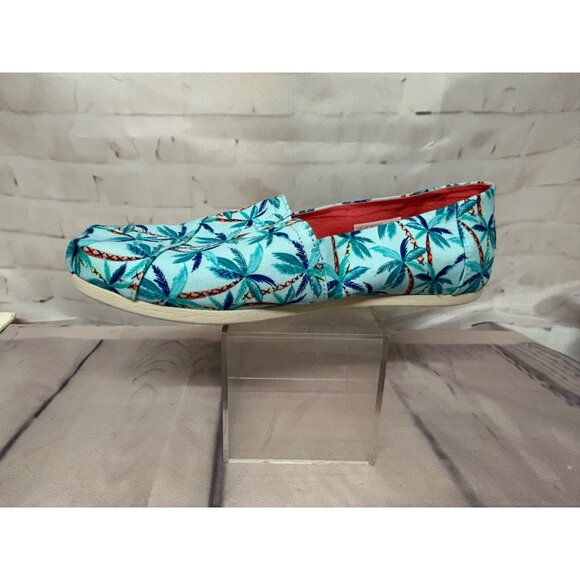 Palm Tree Toms X Paper Source Womens Size 11 Canvas Casual Slip On Shoes New - Picture 5 of 11